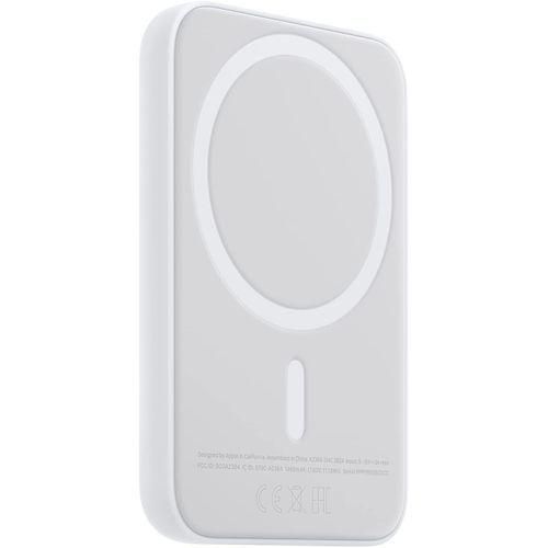 White wireless charging pad on a white background