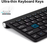KM908 wireless keyboard and mouse combo featuring a compact, thin design, multimedia keys, and USB connectivity for professional use