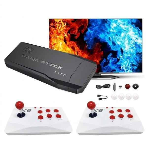 X6 Game Stick 8K Console 64GB with Dual 2.4G Wireless Controllers 20000+ Games