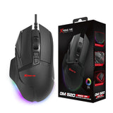 Gaming mouse with RGB lighting and Xtrike Me branding next to its packaging.