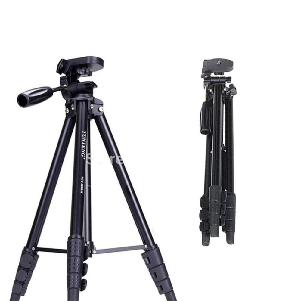 Yungteng VCT-680RM professional tripod stand with 3-way fluid pan head for DSLR cameras