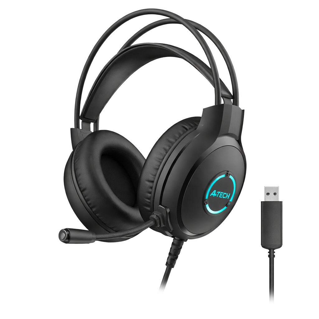 A4tech FH-300U USB Headset with 50mm Speaker Unit and Noise-Cancelling Mic