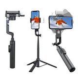 A8S professional gimbal stabilizer tripod with 360 degree rotation and portable handheld design