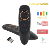 AIR MOUSE G10S with voice control, built-in gyroscope motion sensor, and wireless remote functionality for Smart TV and PC