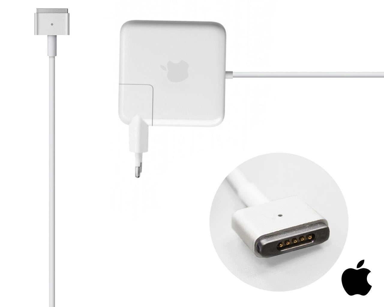 Apple 60W MagSafe 2 AC adapter with T-shape magnetic pin for 13-inch MacBook Pro Retina