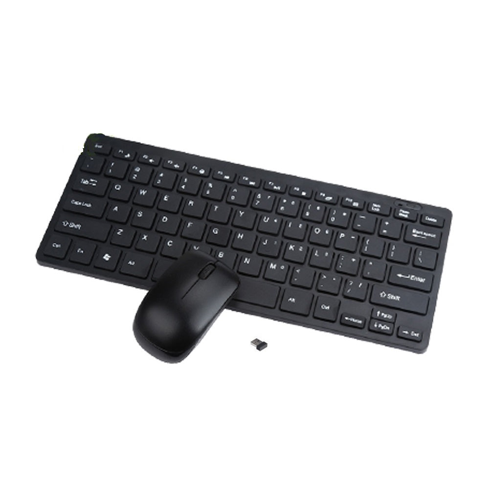 Ultra-slim Apple style mini wireless keyboard and mouse combo with 78 keys and 2.4GHz connectivity