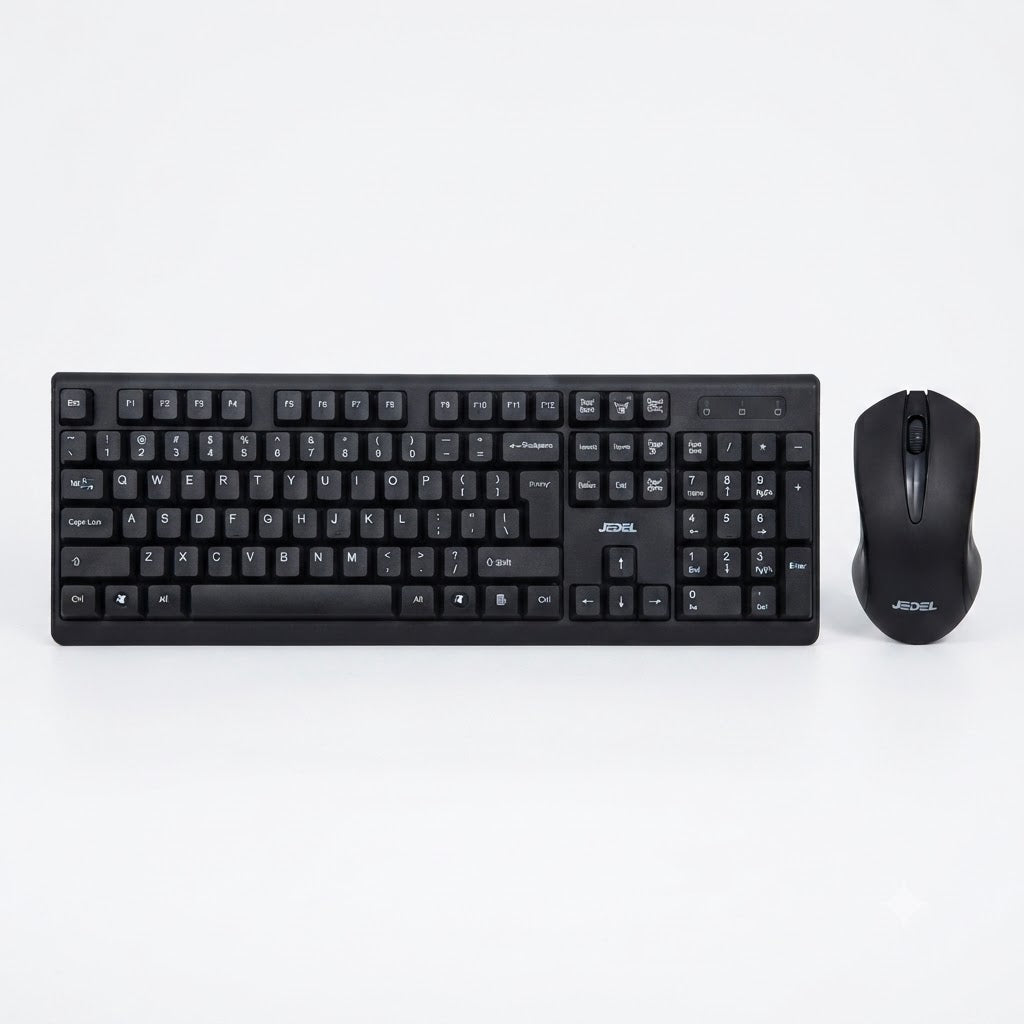 JEDEL WS736B 2.4g + BT Wireless Office Keyboard & Mouse Combo