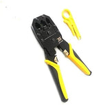 BOSI tools professional network plug crimping tool featuring 4P/6P/8P slots, an integrated wire cutter, cable stripper, and 10 pieces of RJ45 modular connectors