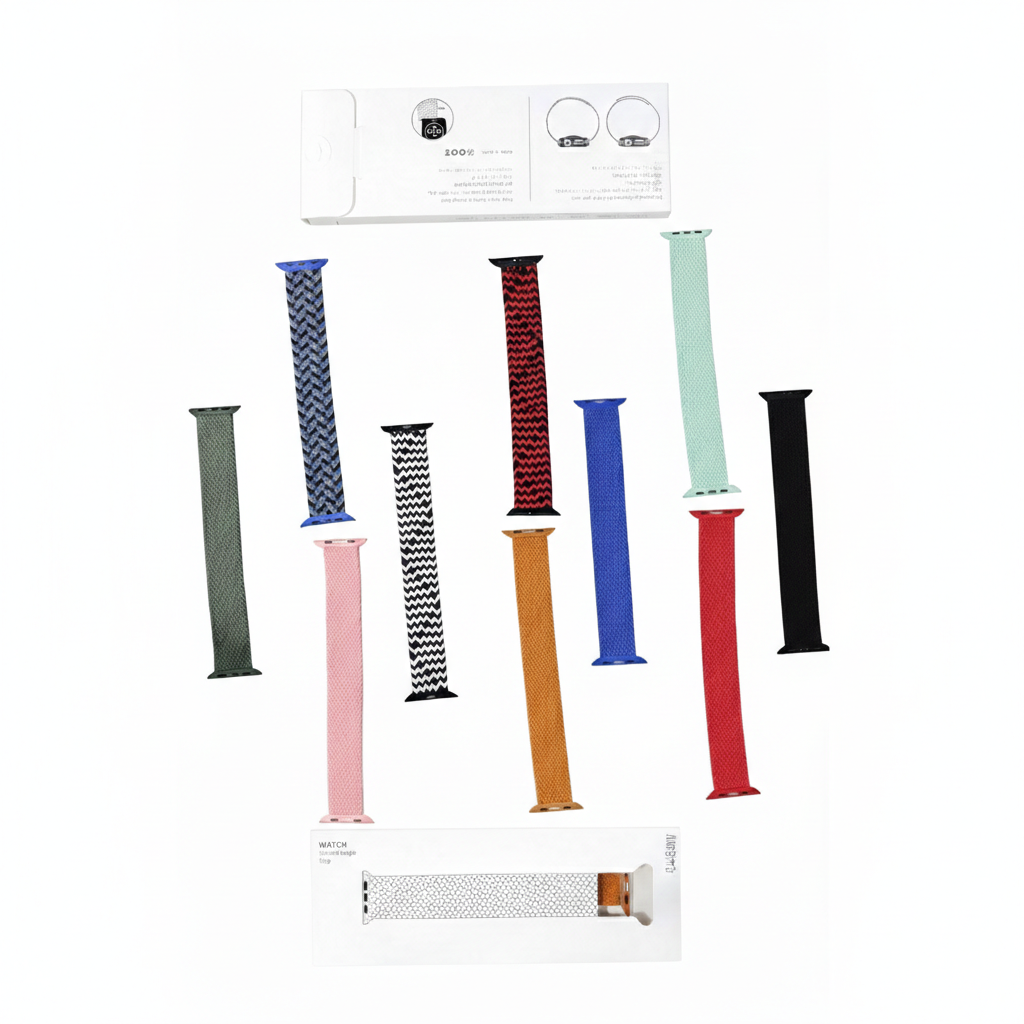 Braided Single Loop Smartwatch Strap in a unique stretchable design for 42mm, 44mm, 45mm, and 49mm watches