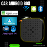Carlinkit T-Box Magic Box 2.0 Wireless CarPlay and Android Auto AI box displaying its ultra-compact 16-gram chassis layout, micro USB connector slot, and smart streaming logo graphics