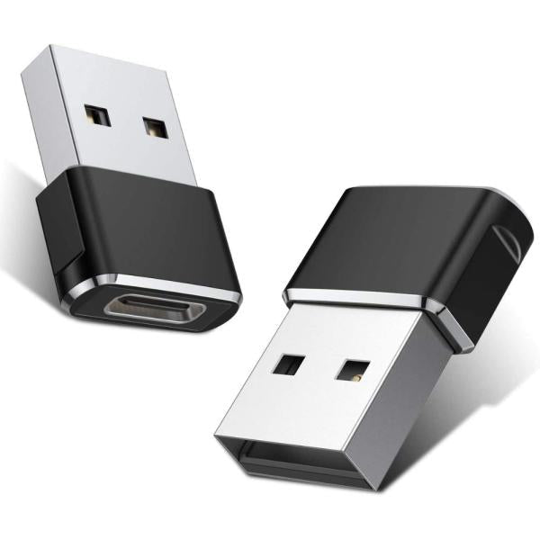 C&Q USB to Type-C male converter OTG adapter highlighting its precise male Type-C docking pins, high-conductivity female USB-A port entry, and miniaturized solid-state casing profile