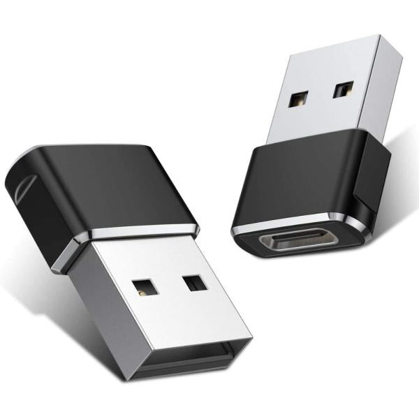 C&Q USB to Type-C male converter OTG adapter highlighting its precise male Type-C docking pins, high-conductivity female USB-A port entry, and miniaturized solid-state casing profile