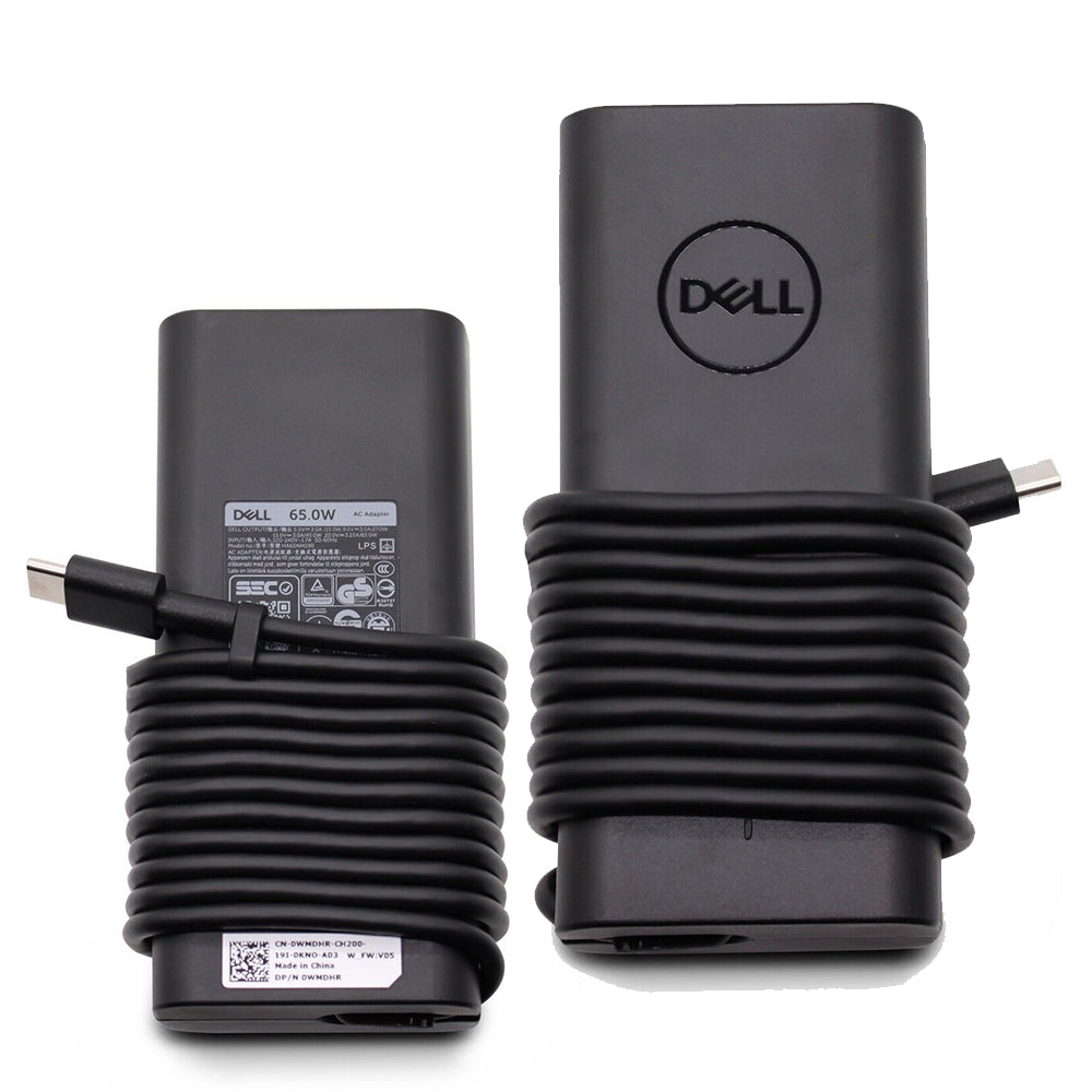 Dell 65W USB-C power adapter with Smart Voltage technology for Dell Latitude and XPS laptops