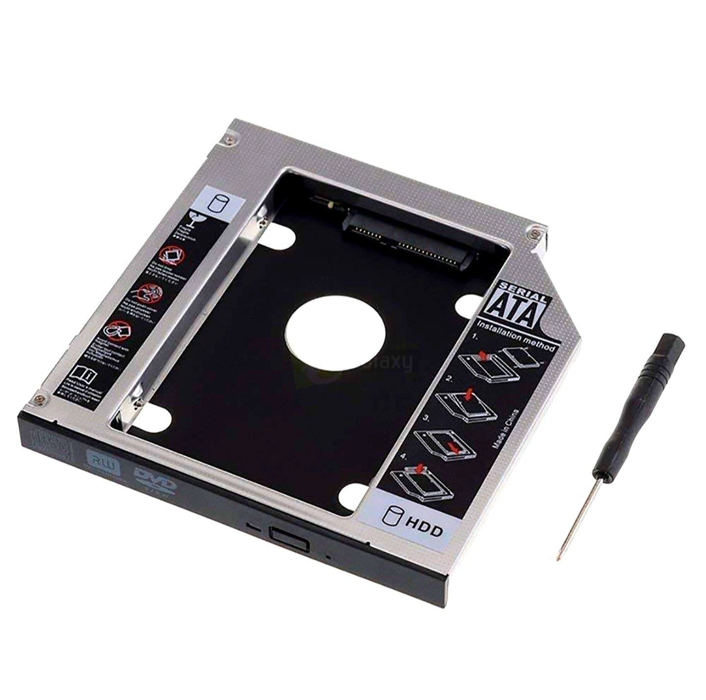 FAT 2nd HDD Caddy 12.7mm SATA 3.0 for Laptop Hard Drive and SSD Expansion.