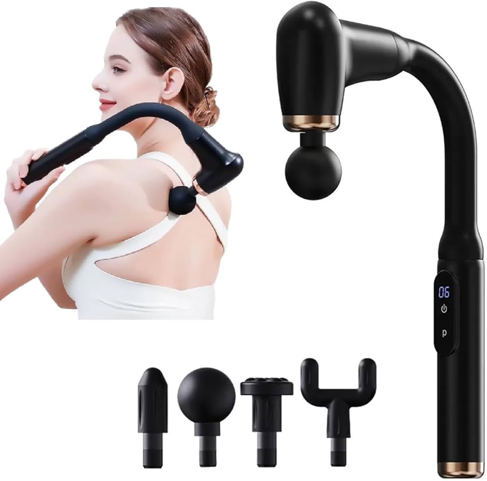 GB-868 Elbow Design Massage Gun for deep tissue muscle relief and back pain therapy