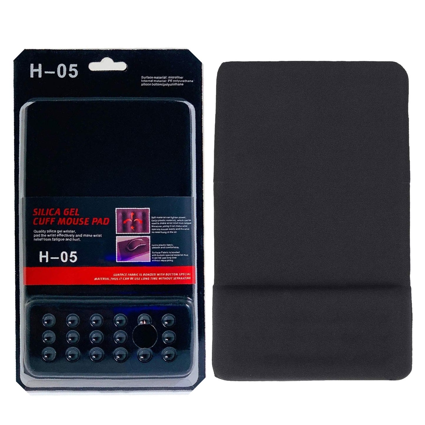 H05 ergonomic gel mousepad with memory silicone wrist rest and massage surface for professional office productivity