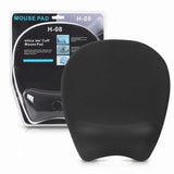 H16 ergonomic gel mousepad with integrated soft wrist rest, smooth surface, and non-slip base for office productivity