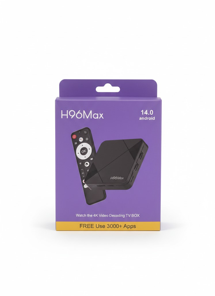 H96 MAX Android 14.0 smart TV box with Allwinner H313 chip, WiFi 6, and 4K support