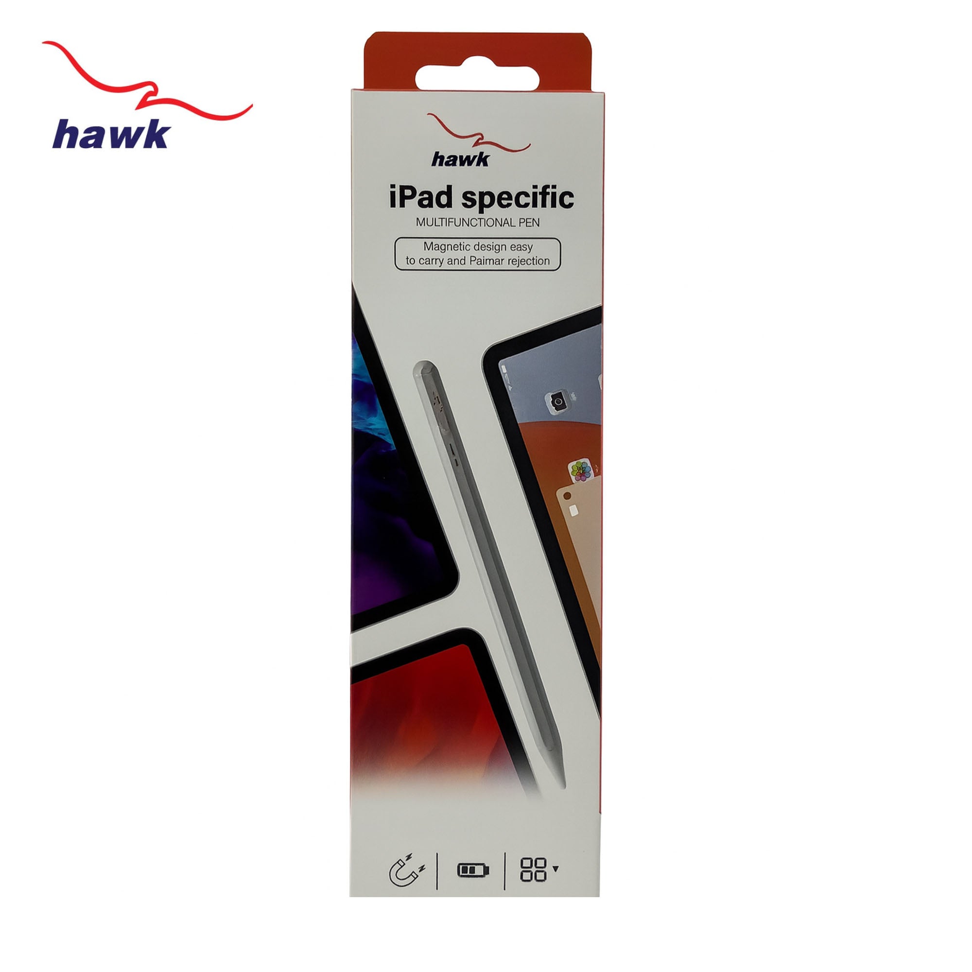 HAWK BP16-AP Stylus Pen for Apple iPad with Palm Rejection and Magnetic Attachment.