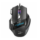 HAWK HK05 PowerGrip 7D RGB Wired Gaming Mouse, featuring an ergonomic design for superior comfort, customizable RGB lighting effects, and high-precision 7D button control for an enhanced and responsive gaming experience