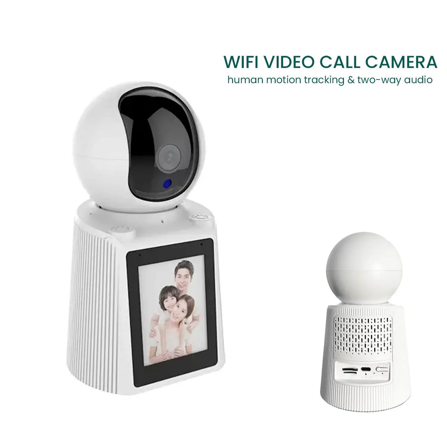 HBS-1538 smart WiFi video calling camera with 2MP 1080P resolution, motion tracking, and two-way audio for baby monitoring
