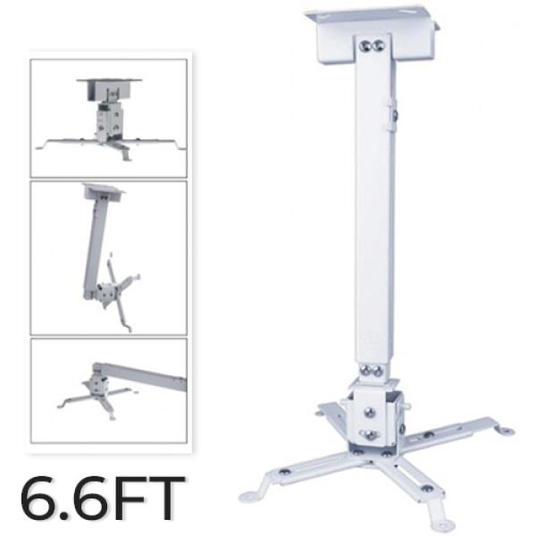 Heavy gauge square-type projector ceiling mount, 2 feet extension, iron construction with 15kg load capacity for secure installation