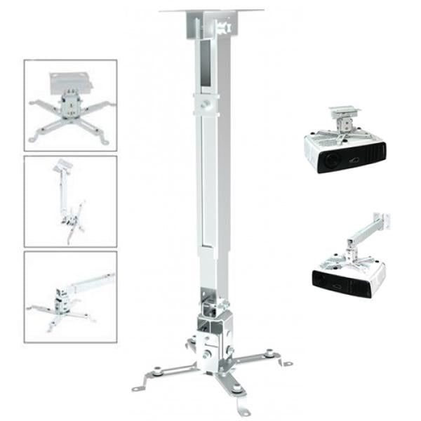 Heavy gauge square-type projector ceiling mount, 2 feet extension, iron construction with 15kg load capacity for secure installation