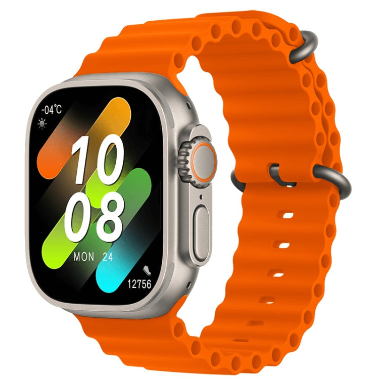 HK8 Pro Max premium 49mm smartwatch featuring a 2.12 inch real AMOLED screen, high refresh rate, and titanium alloy case