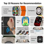 HK8 Pro Max premium 49mm smartwatch featuring a 2.12 inch real AMOLED screen, high refresh rate, and titanium alloy case