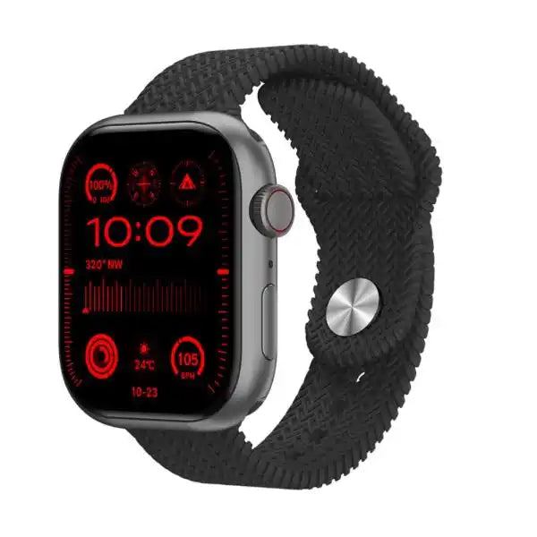 HK9 Pro Max+ premium smartwatch featuring a 2.02 inch AMOLED display, local music playback, TWS earphone connection, and AI features