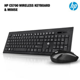 HP CS700 wireless keyboard and mouse combo featuring high-performance connectivity and ergonomic design for professional office use