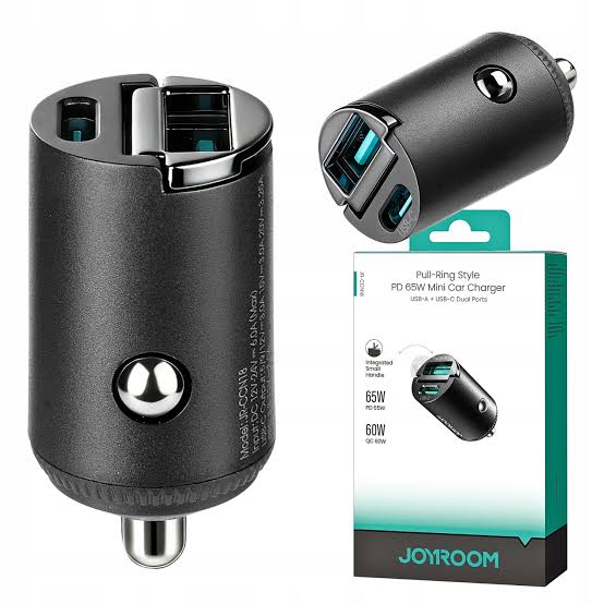 JOYROOM JR-CCN18 65W A+C Pull-Ring Style Mini Car Charger