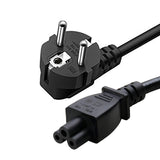 1.5M imported laptop power cable showcasing its high-conductivity connector heads, durable PVC insulation, and flexible cord structure for high-performance computing setups