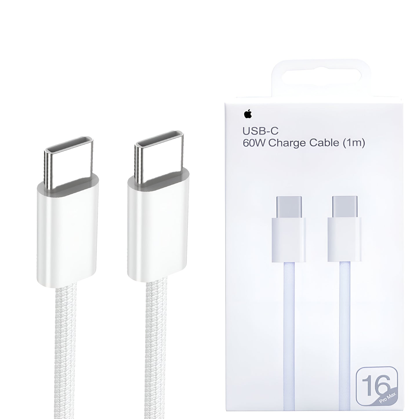 Premium 60W Type-C to Type-C nylon-coated fast charging cable featuring its robust 1-meter braided design, pure copper conductor wire array, and reinforced strain relief boots