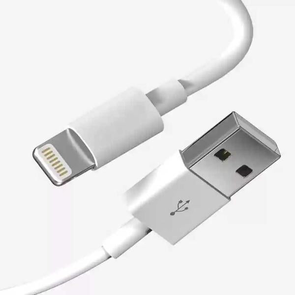 Lightning to USB data sync and charging cable highlighting its precision molded USB-A connector node, high-conductivity Lightning interface pins, and flexible structural strain relief boots