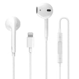 Iphone x Lightning Handsfree Original featuring deep bass, sweat resistance, and integrated remote control