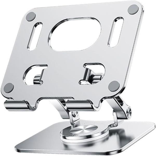 J18 professional 360 degree rotating aluminum tablet stand and adjustable 15cm phone desk holder