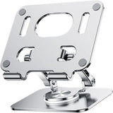 J18 professional 360 degree rotating aluminum tablet stand and adjustable 15cm phone desk holder