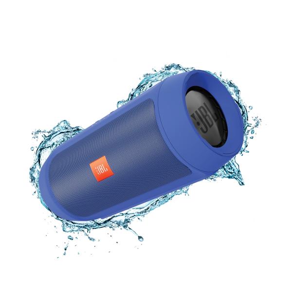 JBL Charge 2+ portable Bluetooth speaker with dual passive radiators and USB charging port