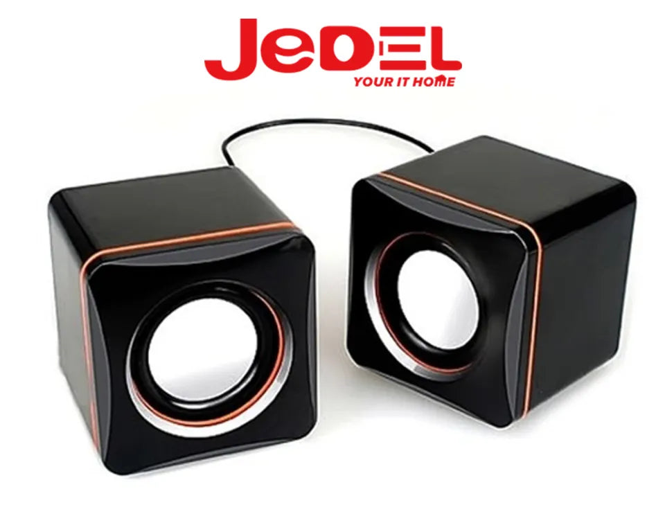 JEDEL CK4 USB Powered Wired Stereo Speakers with 3.5mm Jack for Desktop and Laptop.
