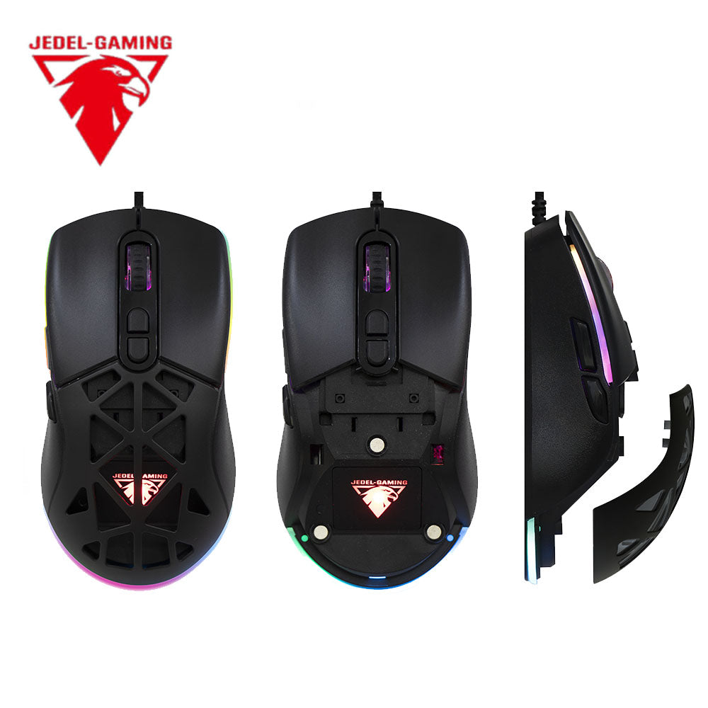 JEDEL GM1390 RGB Gaming Mouse 7D Professional Edition with Macro Software Support.