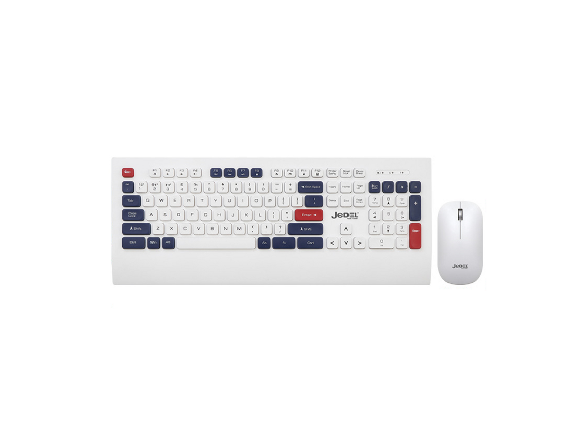JEDEL WS671 Wireless Keyboard and Mouse Combo, featuring a reliable wireless connection, comfortable typing experience, and an ergonomic design perfect for maintaining a clean and efficient workspace