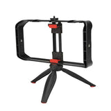 Jmary MT-33 professional video cage rig kit with 3 cold shoe mounts and mini tripod for vlogging