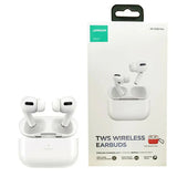 Joyroom JR-T03S Pro (NX3) wireless earbuds in white with 13mm speakers and a thin red protective case