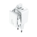JOYROOM JR-TCL05 45W Cable Management GaN Charger, featuring efficient, high-speed power delivery and a built-in cable management design for an organized, clutter-free charging setup