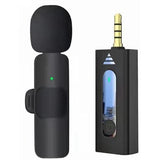K35 wireless single collar microphone by Yug Style featuring automatic plug-and-play pairing receiver, omnidirectional lapel transmitter, spray-proof sponge, and noise reduction chip