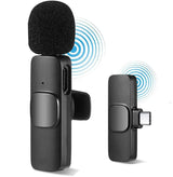 K8 wireless lavalier microphone with Type-C receiver, intelligent noise reduction, and 65 feet transmission range for Android smartphones