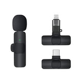 K9 wireless collar microphone with plug and play receiver for iPhone and Type-C Android smartphones