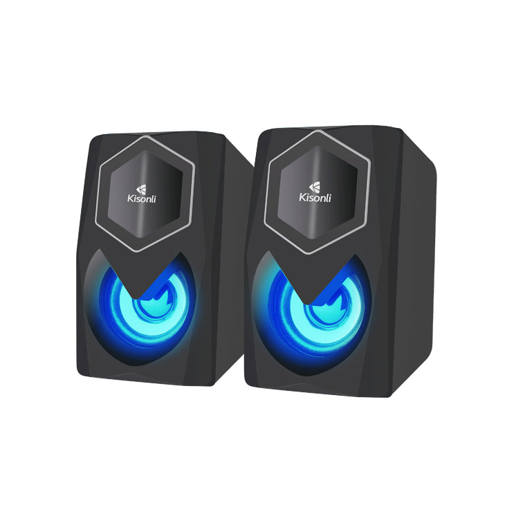 Kisonli L-1020 multimedia USB loudspeaker with built-in microphone, AUX support, and TF card slot for PC and Mobile