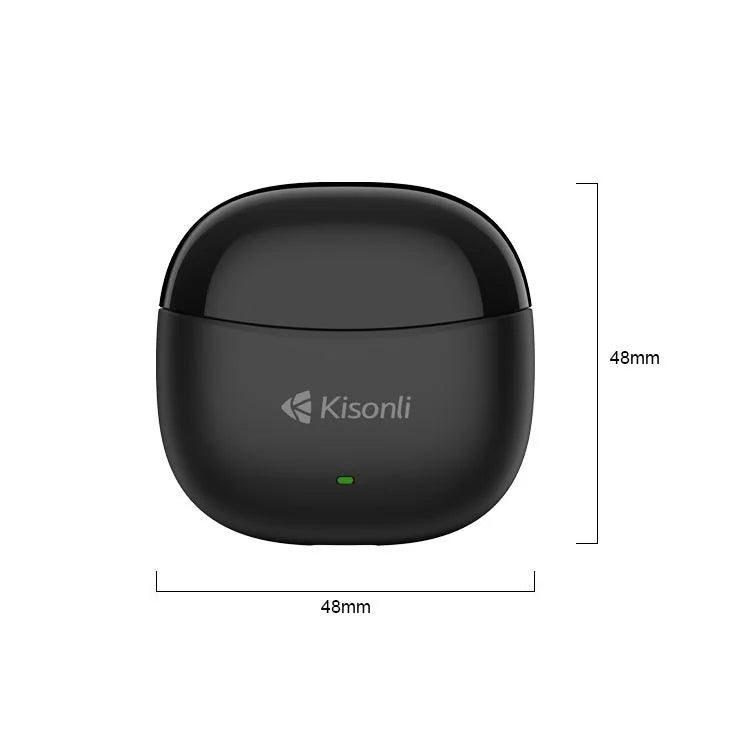Kisonli TWS F6 Macaron Bluetooth earbuds in trendy colors with wireless charging case and noise reduction
